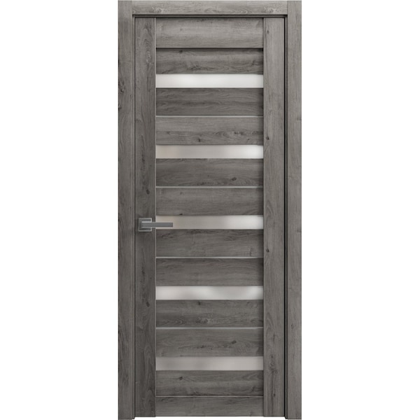 Sartodoors Sturdy Dbl Barn Door 56 x 96in, Matte Black Clear Glass, Stainless Steel 13FT Rail Hangers Heavy Set LUCIA2166DB-S-BLK-5696 - main